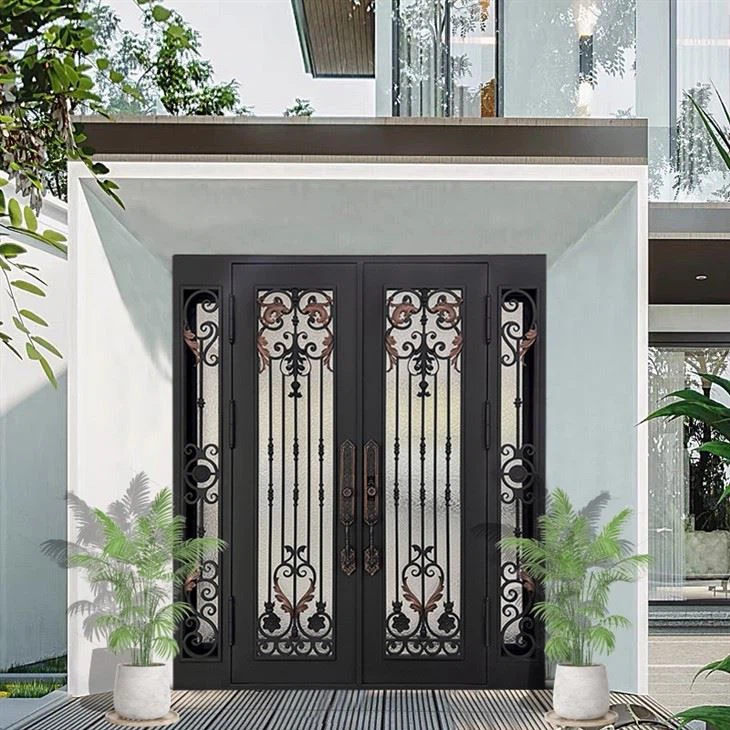 Front Entry Wrought Iron Door