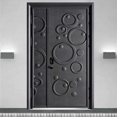 Pronssinvärinen luodinkestävä teräsovi